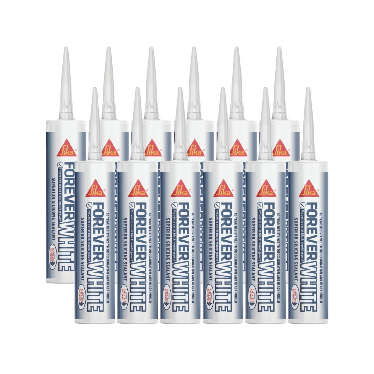 Sika Forever Hygienic Silicone Sealant 295ml (White) - Box of 12