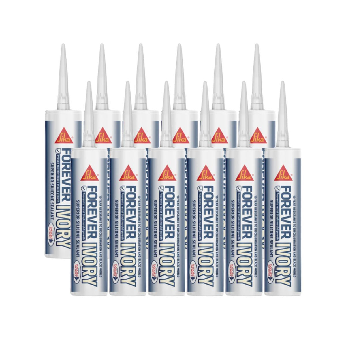 Sika Forever Hygienic Silicone Sealant 295ml (Ivory) - Box of 12