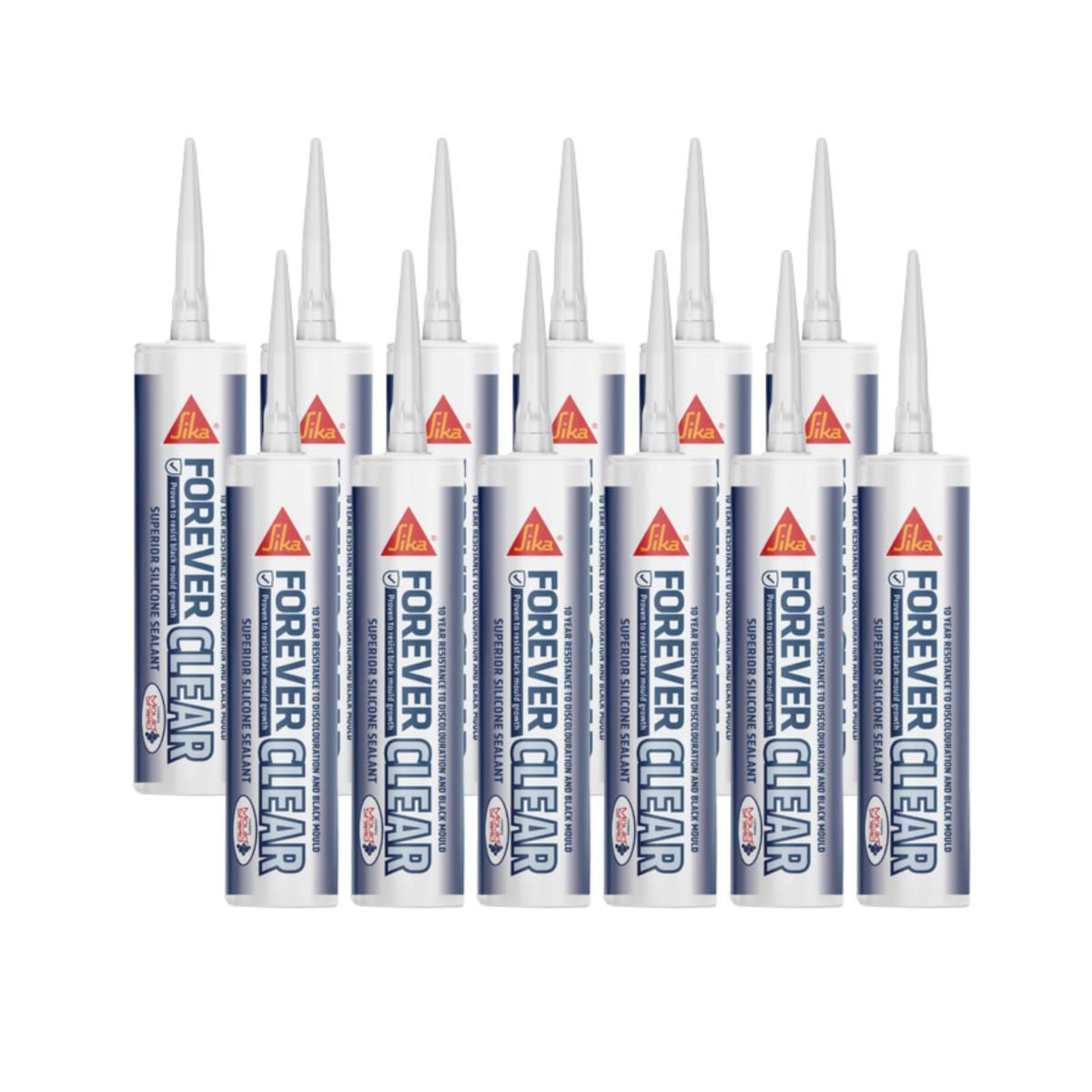 Sika Forever Hygienic Silicone Sealant 295ml (Clear) - Box of 12