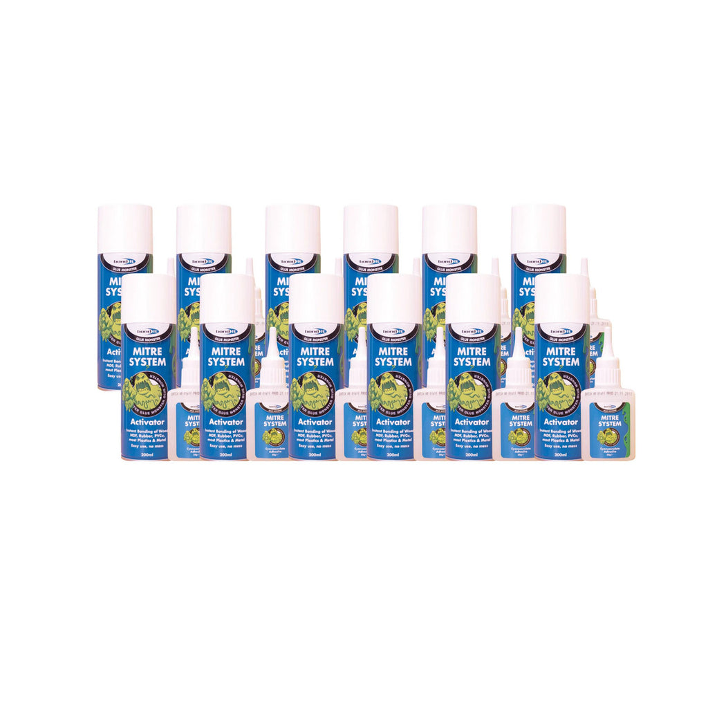 Bond-It Bond It Mitre Kit - Gap-Filling Adhesive & Accelerator (Box of 12)