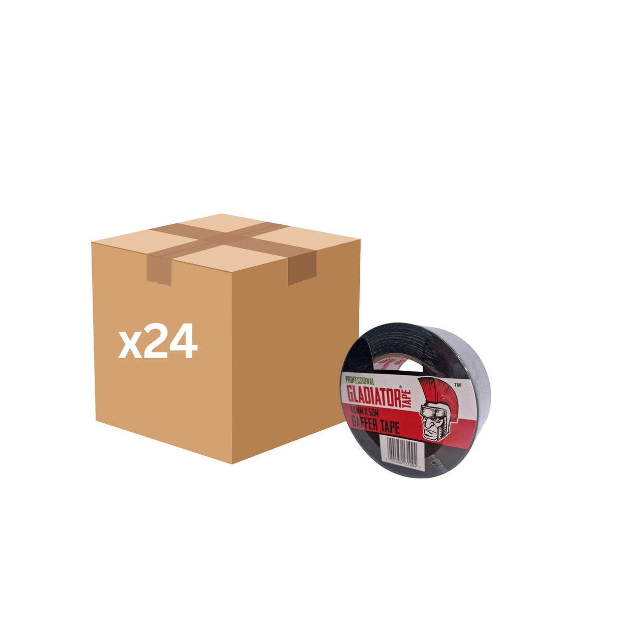 No 1 Tape Gladiator Gaffer Tape 48mm x 50m (Black) - Box of 24