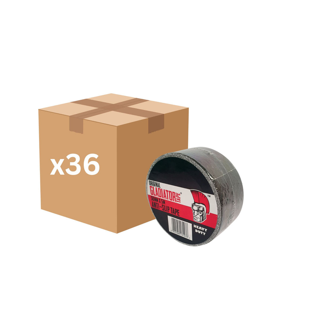 Gladiator Anti‑Slip Tape 50mm x 5m (Black) - 36 Rolls