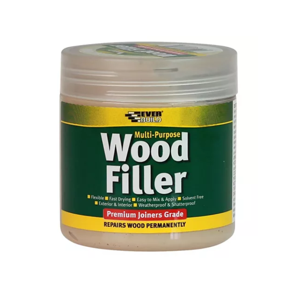 Everbuild Multi-Purpose Wood Filler 250ml (Teak) - 6 Pack