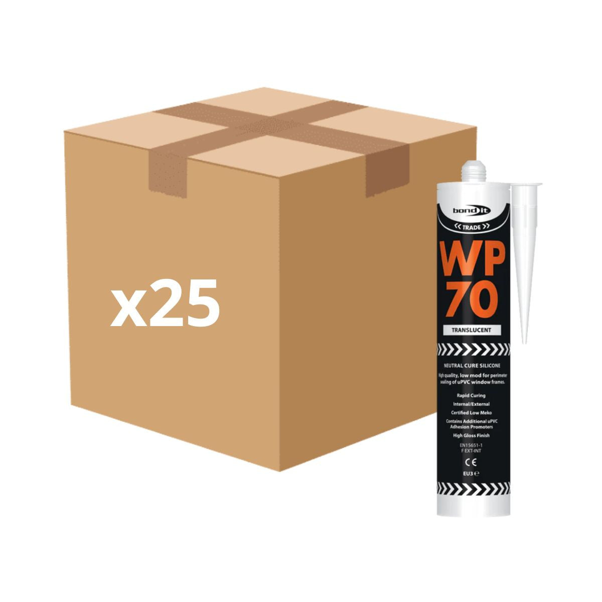 Bond It WP70 LMN Silicone 285ml (Translucent) - 25 Pack