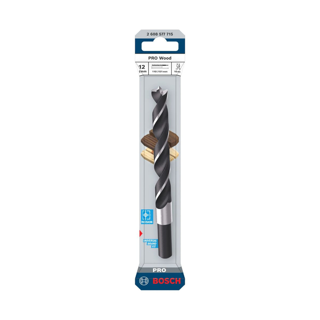 Bosch 2608577715 Pro Wood Brad Point Drill Bit 12 x 110 x 151mm