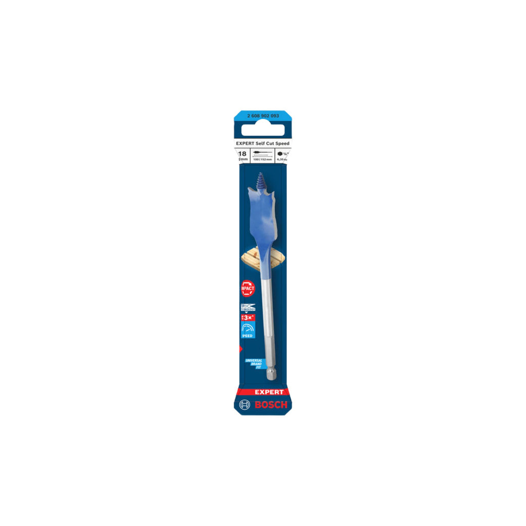 Bosch 2608902093 EXPERT Self Cut Speed Spade Drill Bit 18 x 100 x 152mm (Replaces 2608900317)