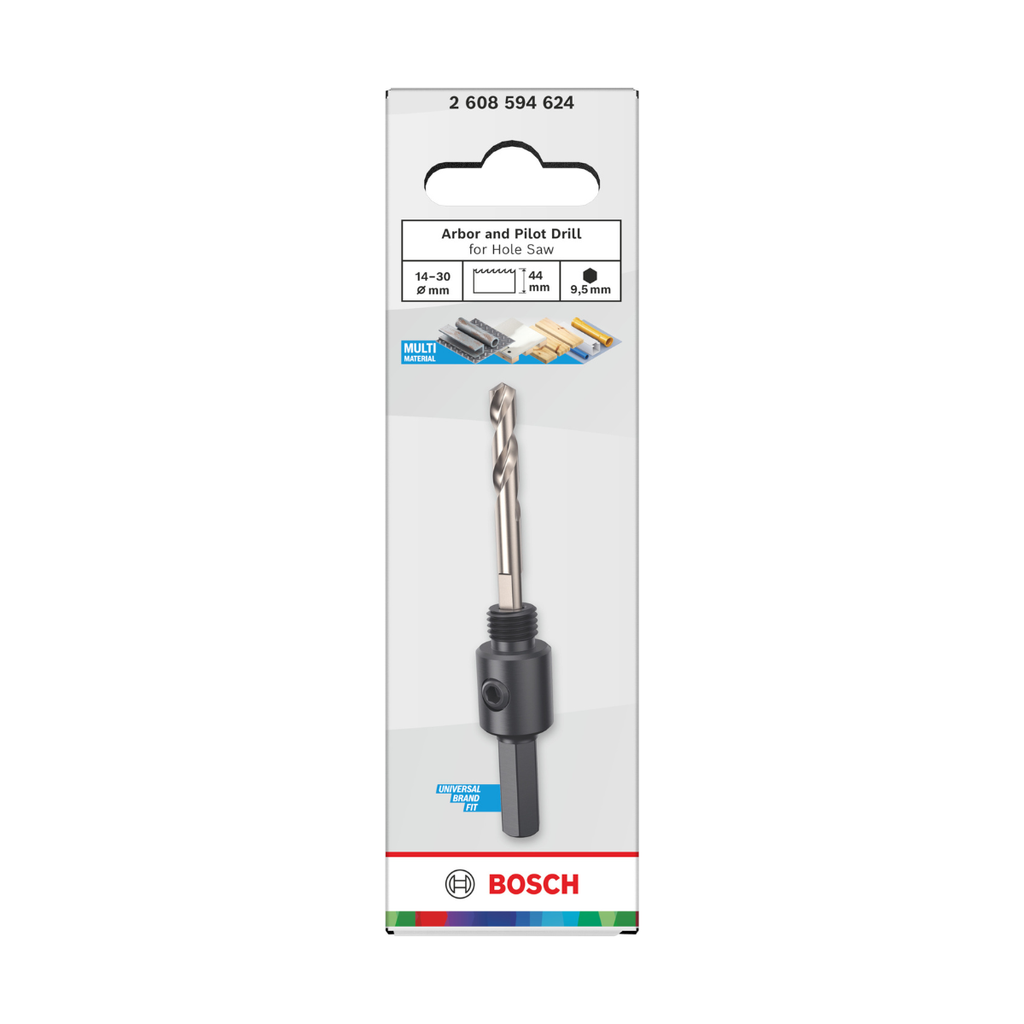 Bosch 2608594624 Arbor and Pilot Drill for Hole Saws 14-30mm x 44mm