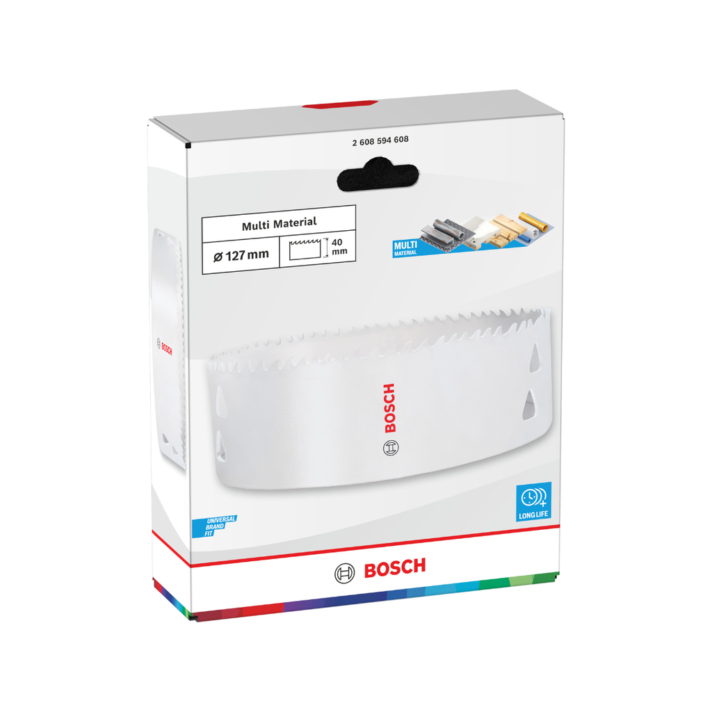 Bosch 2608594608 Multi Material Threaded Hole Saw 127 x 40mm (Replaces 2608580446)
