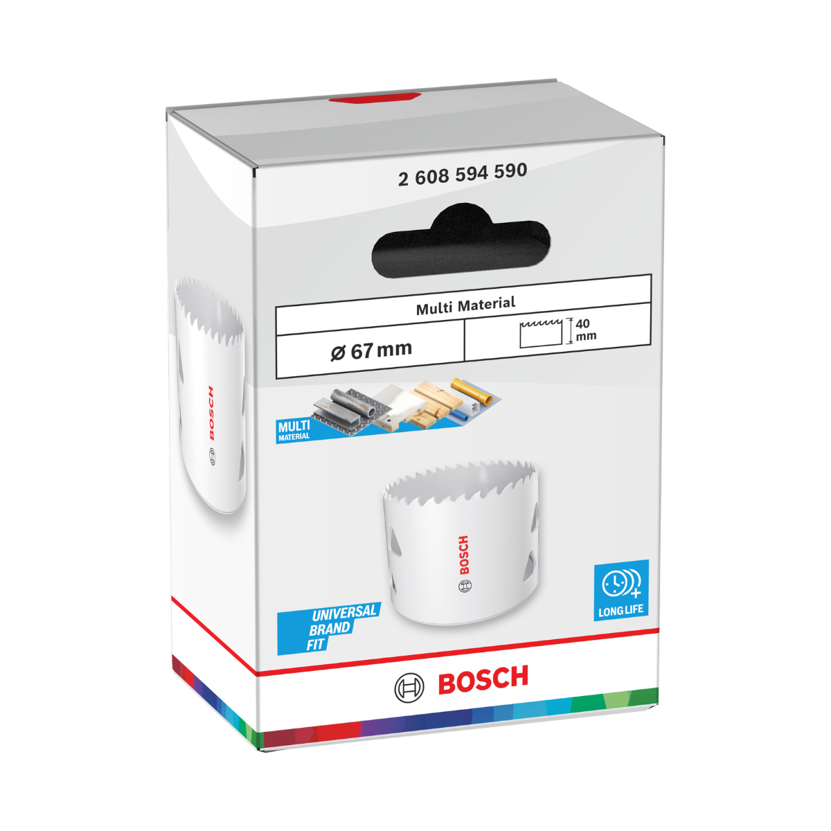 Bosch 2608594590 Multi Material Threaded Hole Saw 67 x 40mm
