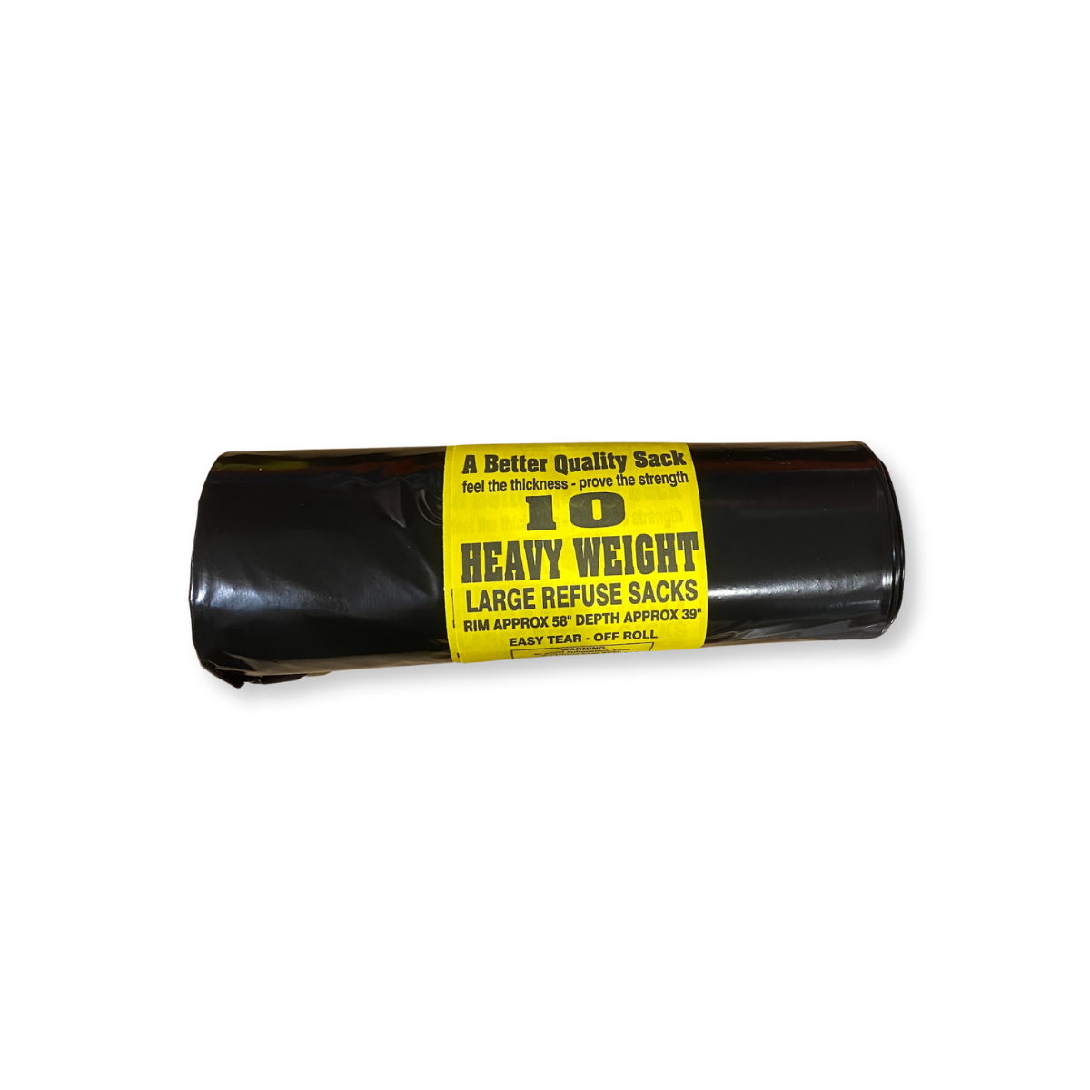 Black Heavy Duty Refuse Bags 15 x 29 x 39" 40mu (Box of 20)