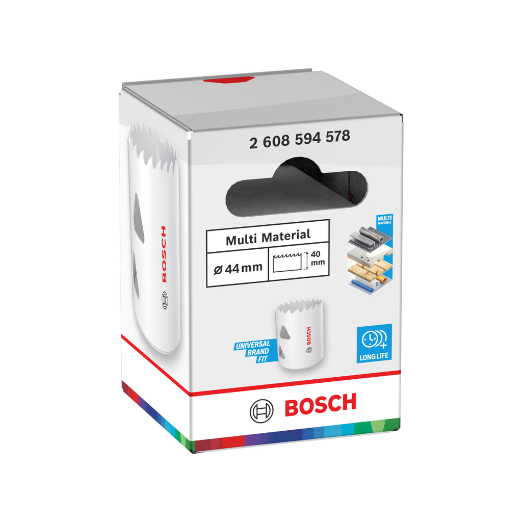 Bosch 2608594578 Multi Material Threaded Hole Saw 44 x 40mm (Replaces 2608580416)