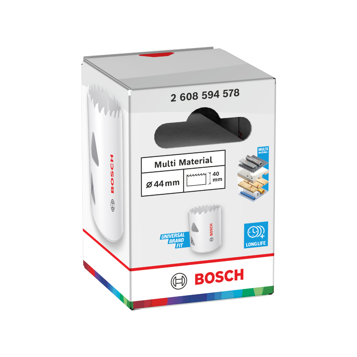 Bosch 2608594578 Multi Material Threaded Hole Saw 44 x 40mm (Replaces 2608580416)