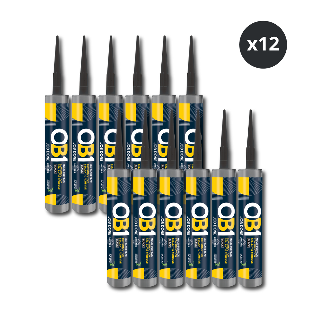 OB1 Multi-Surface Construction Sealant & Adhesive 290ml (Black) - Box of 12