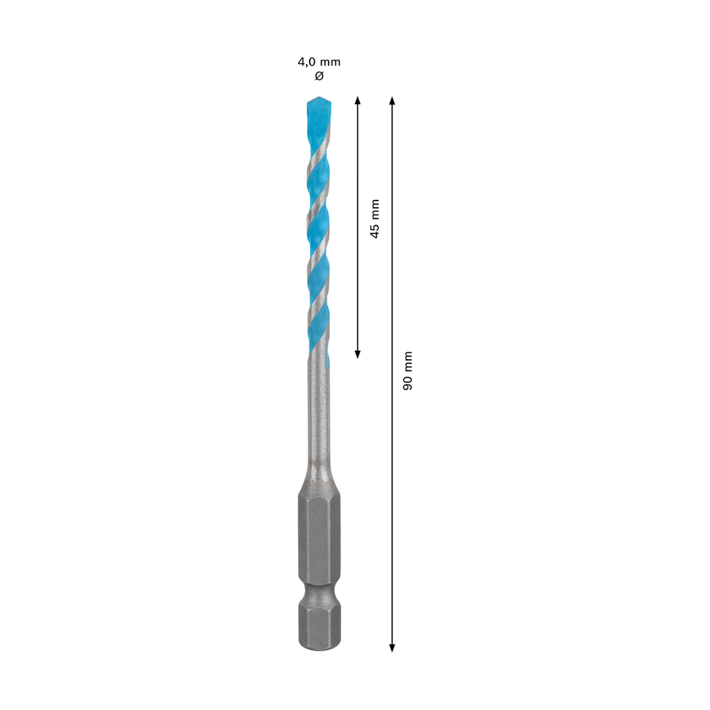 Bosch 2608902250 Expert HEX-9 Multi Construction Drill Bit 4 x 45 x 90mm (Replaces 2608900570)