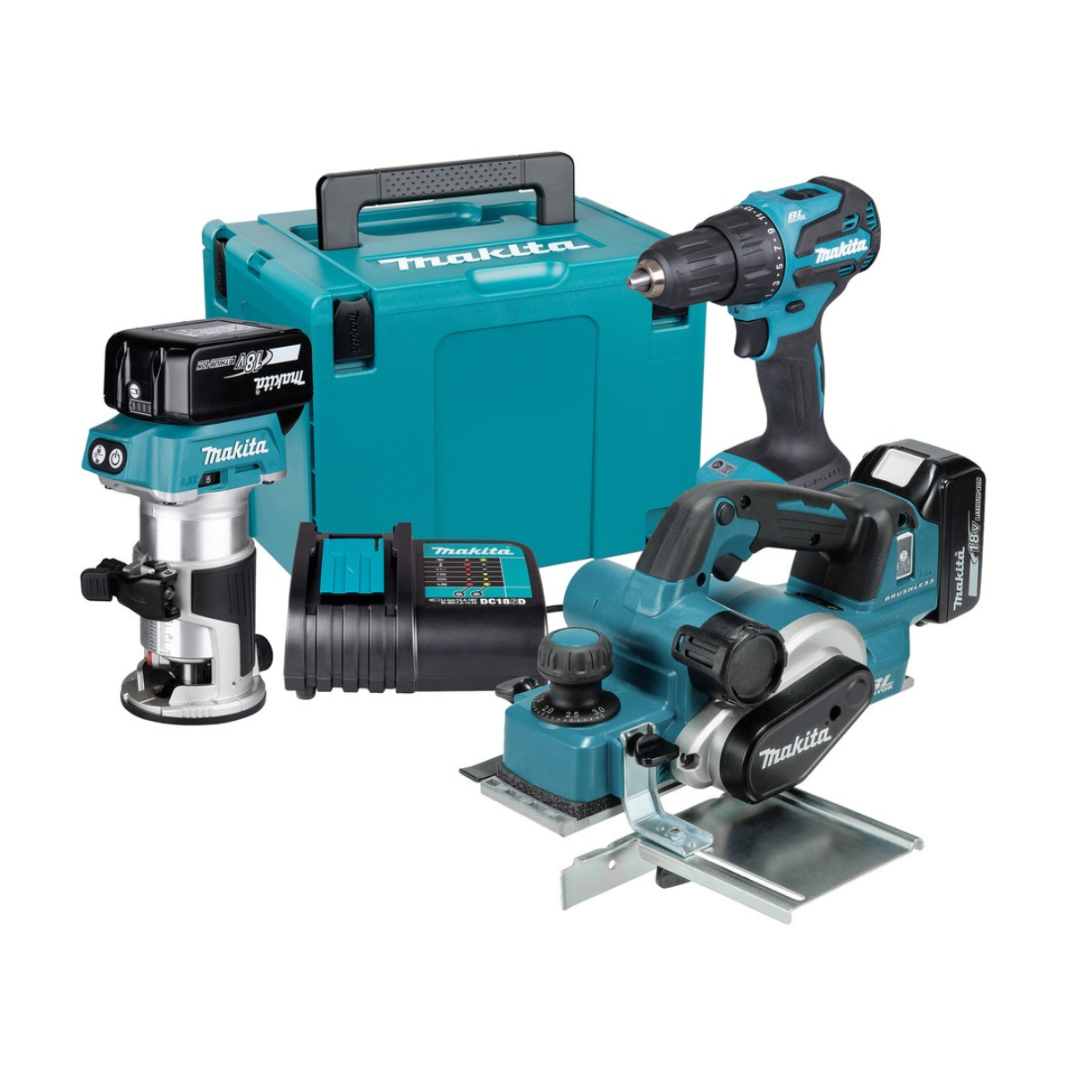 Makita DLX3193TJ 18V LXT Combo Kit (3 Piece) (2 x 5.0Ah Batteries)