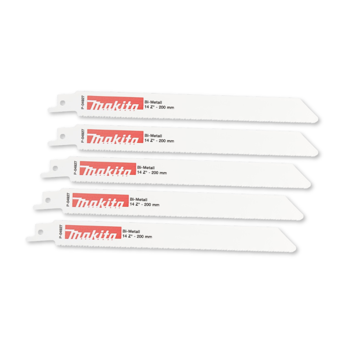 Makita P-04927 Reciprocating Blades for Metal 200 x 0.9mm (5 Pack)