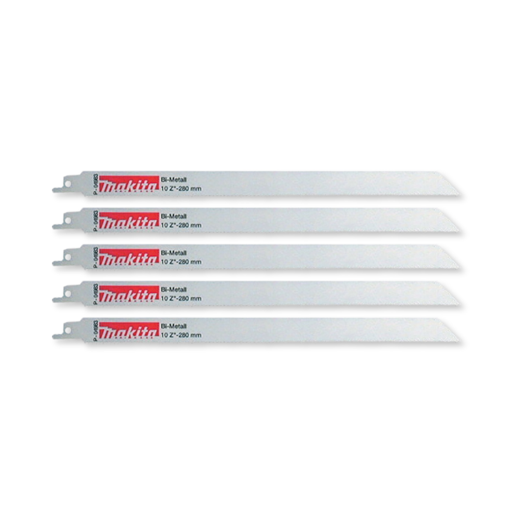 Makita P-04983 BiM Reciprocating Blades for Metal 280mm 10TPI (Pack of 5)