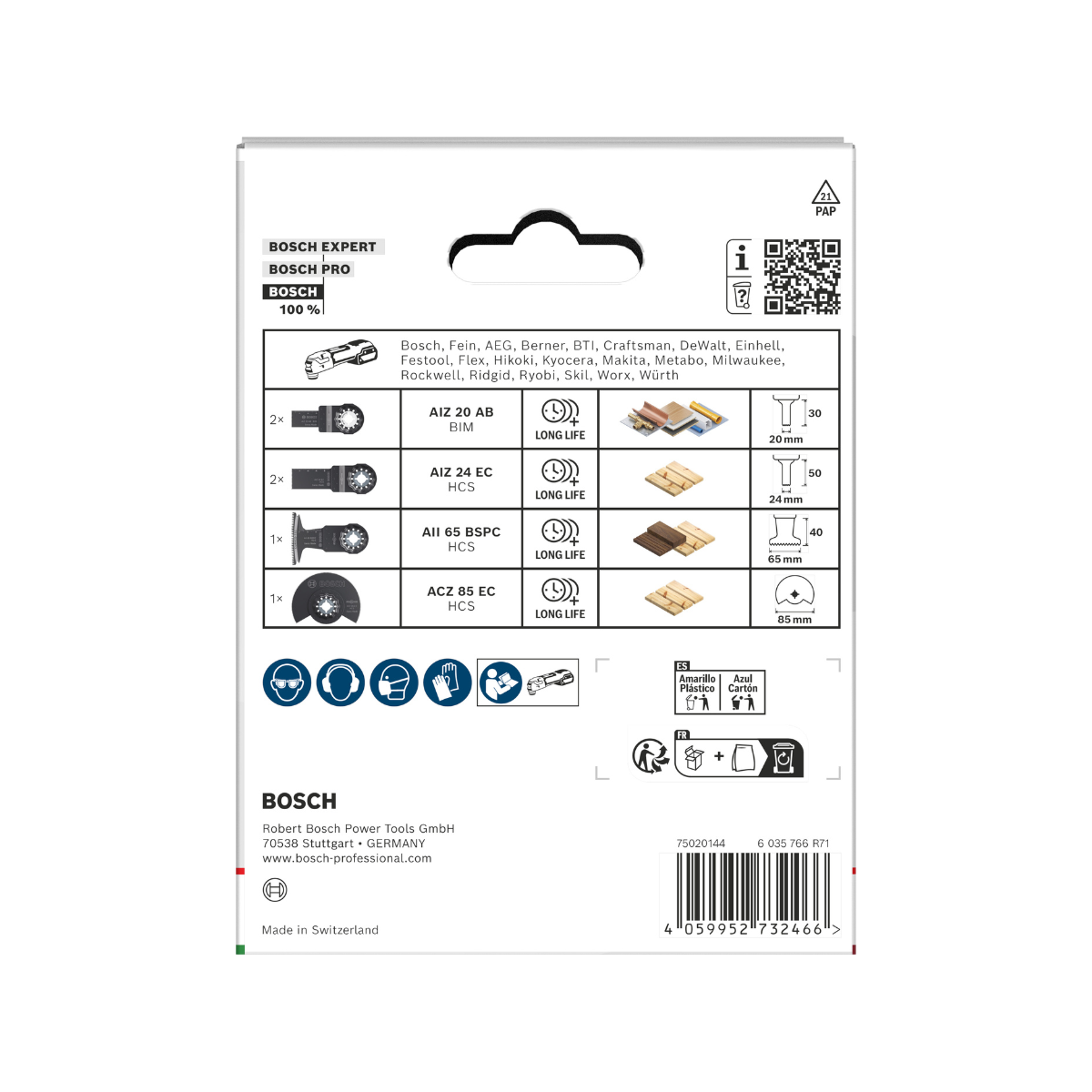 Bosch 2608669334 Starlock Multi Tool Blade Set for Wood & Soft Metal (6 Piece)