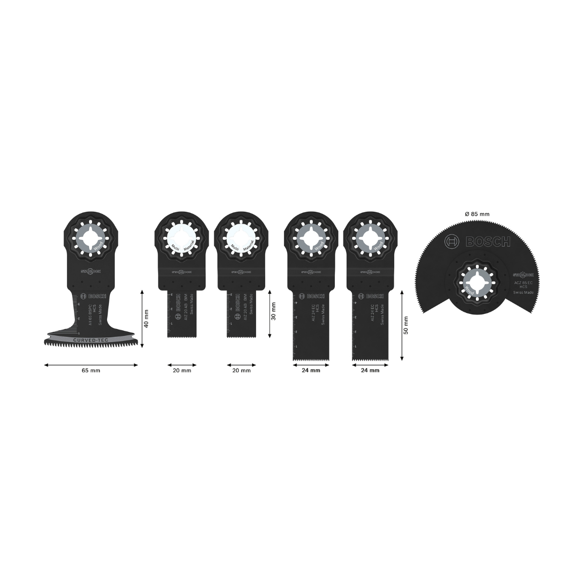 Bosch 2608669334 Starlock Multi Tool Blade Set for Wood & Soft Metal (6 Piece)