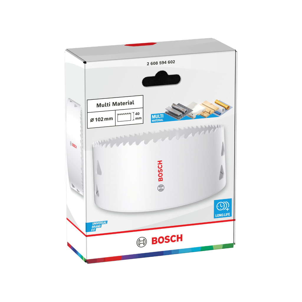 Bosch 2608594602 Multi Material Threaded Hole Saw 102 x 40mm