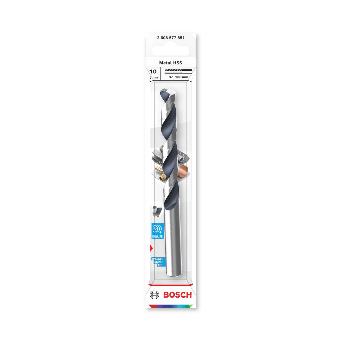 Bosch 2608577851 HSS PointTeQ Metal Drill Bit 10 x 87 x 133mm