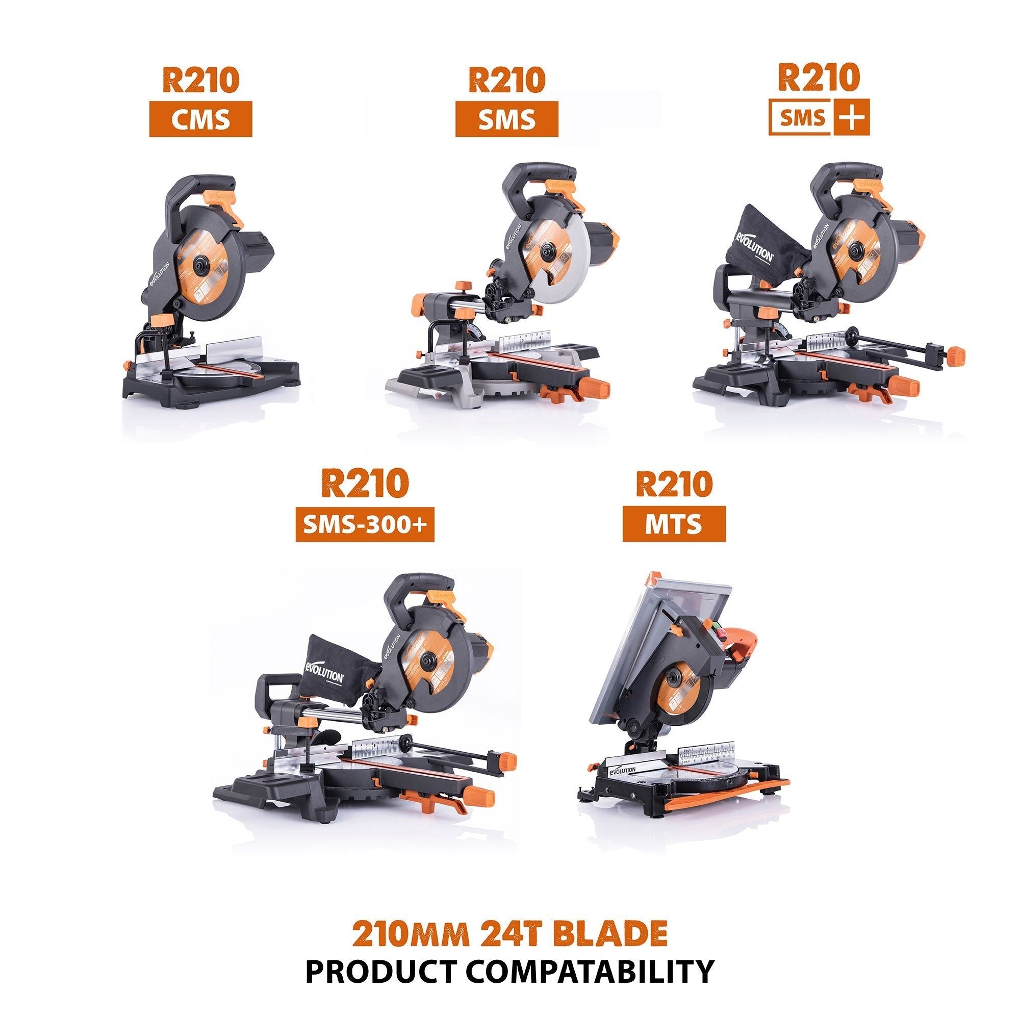 Evolution R210TCT-24MS Multi-Material Blade 210mm x 24T