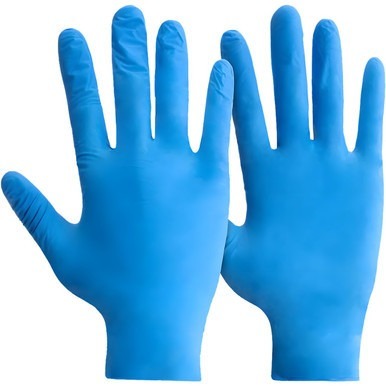 Mercator Nitrylex Classic Blue Nitrile Gloves (Size 8/9, Large) (100 Pieces)