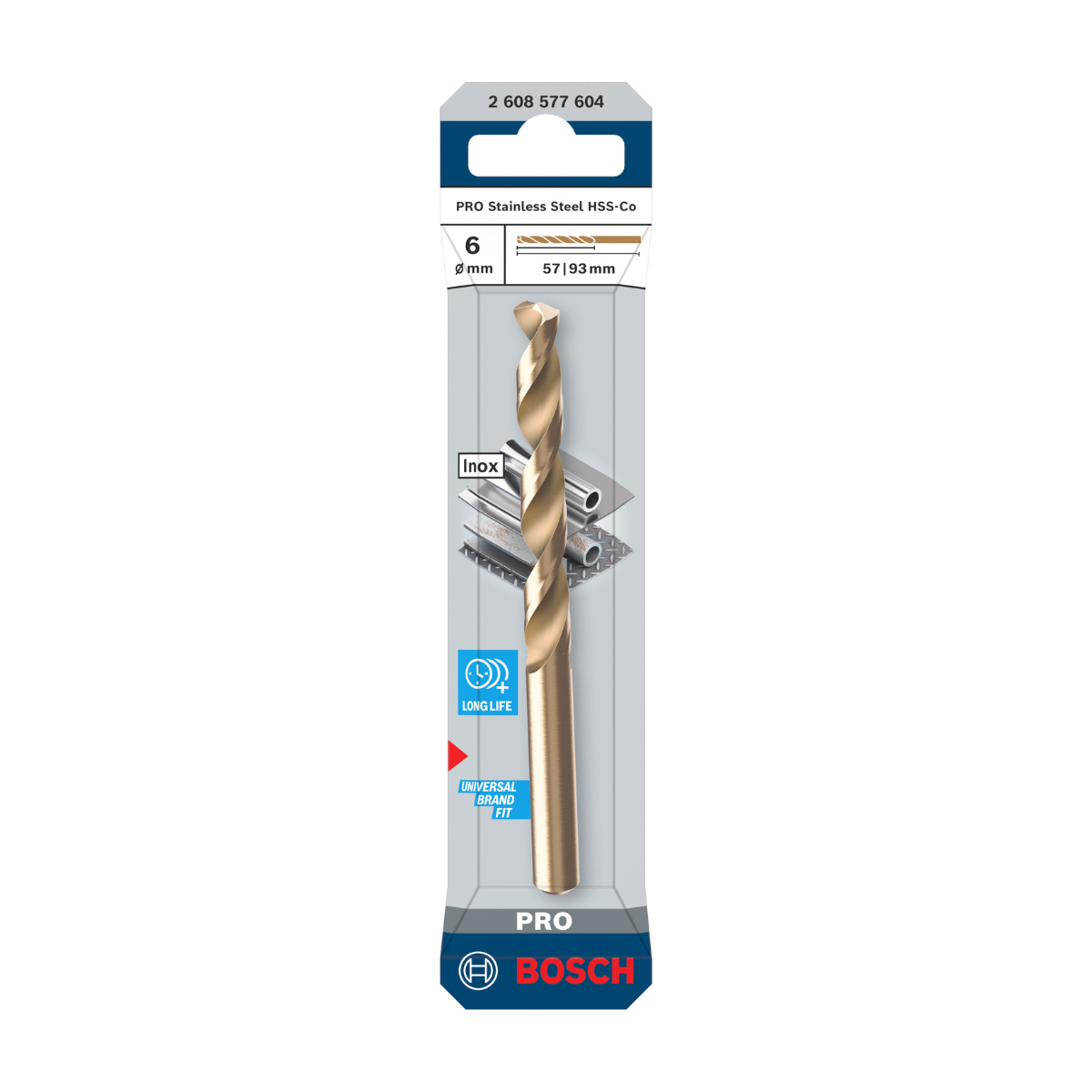 Bosch 2608577604 HSS-Co Twist Cobalt Drill Bit 6 x 57 x 93mm (Replaces 2608585855)