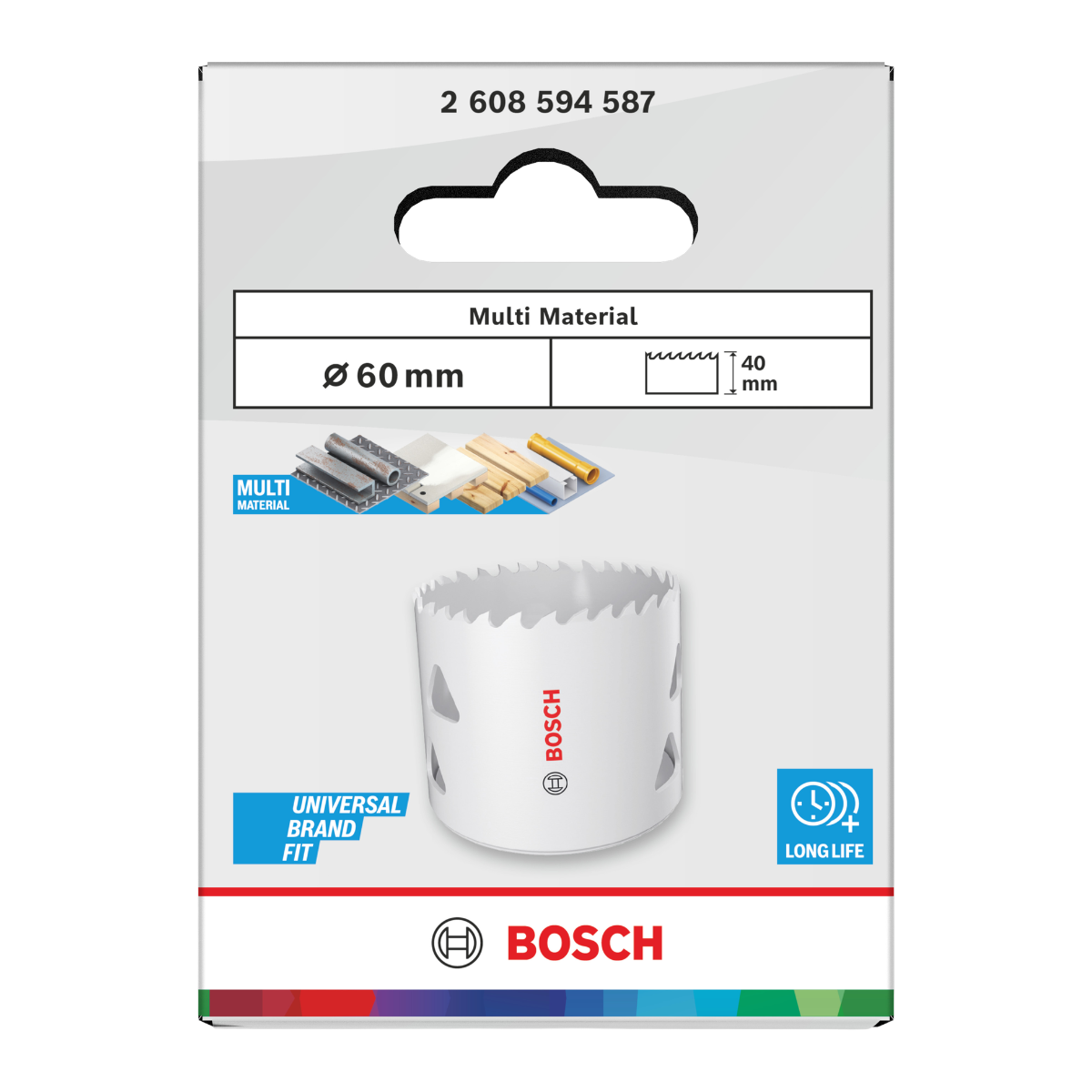 Bosch 2608594587 HSS Bi-Metal Hole Saw 60mm