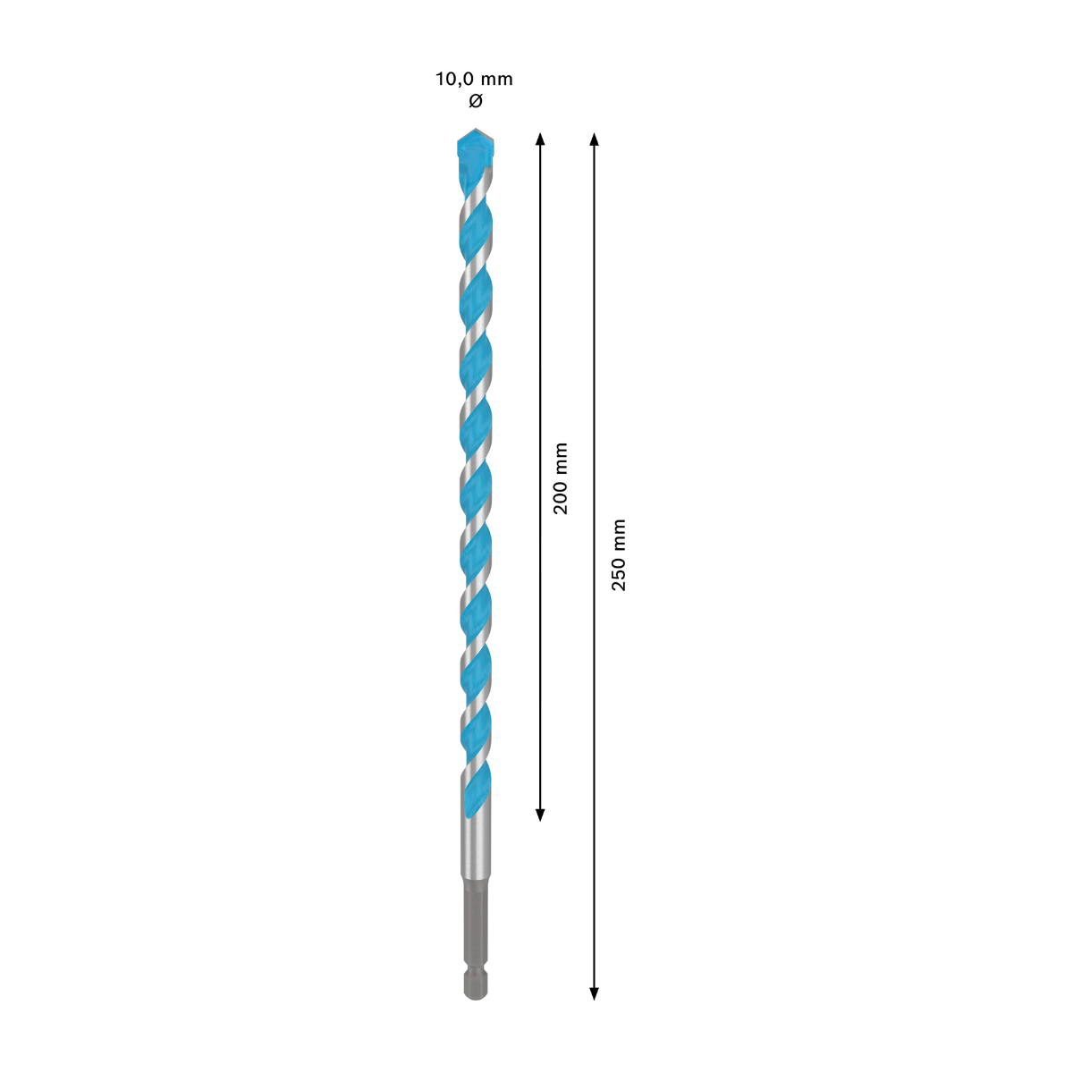 Bosch 2608902271 EXPERT CYL-9 Multi Construction Drill Bit 10 x 200 x 250mm