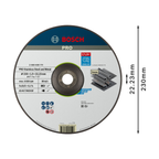 Bosch 2608600711 EXPERT for Inox Rapido Cutting Disc 230 x 1.9mm (Pack of 25)