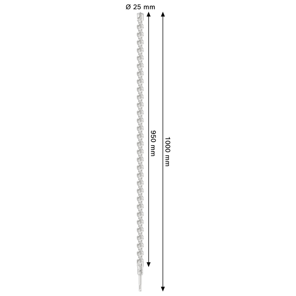 Bosch 2608707256 SDS plus-5 Hammer Drill Bit 25 x 950 x 1000mm (Replaces 2608597129)