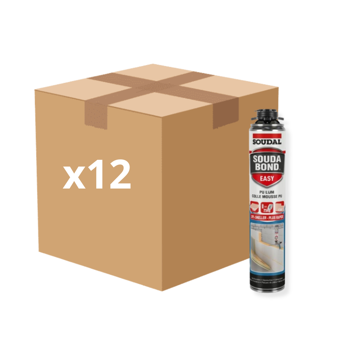 Soudal 161094 Soudabond Easy 1K Gun Adhesive 750ml (Box of 12)