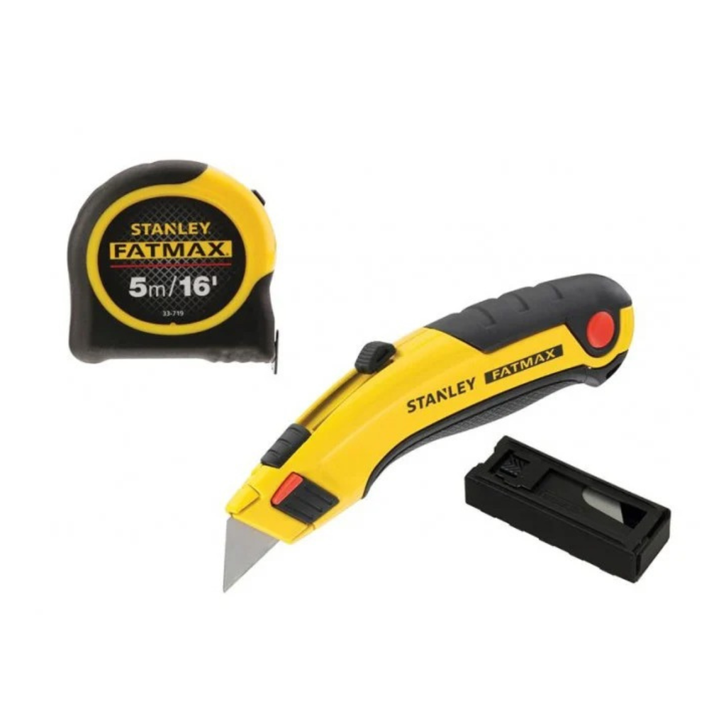 Stanley FMHT43257-0 FATMAX Triple Pack - 5m Tape Measure, Knife & Blades