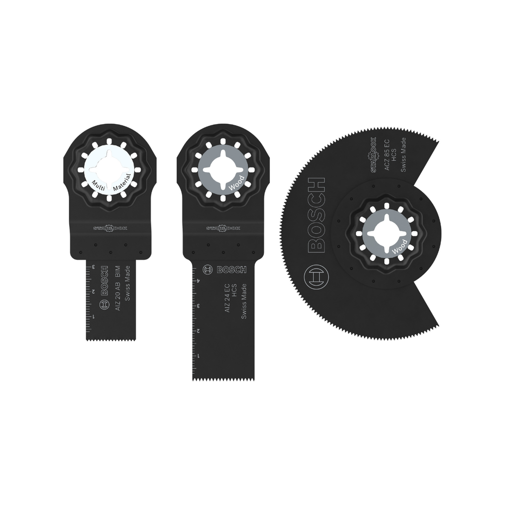 Bosch 2608669333 Basic Starlock Multi-Tool Blade Set for Wood (3 Piece)