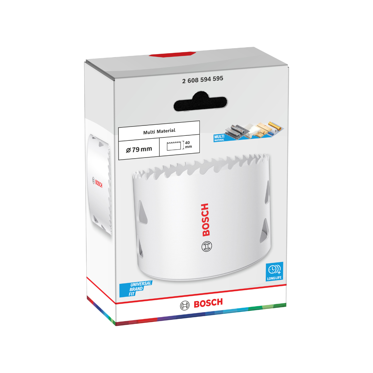 Bosch 2608594595 HSS Bi-Metal Hole Saw 79 x 40mm (Replaces 2608580433 )