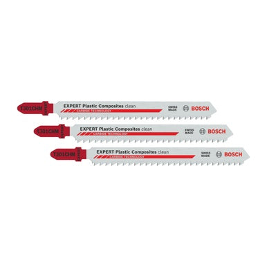 Bosch T301CHM EXPERT Clean Jigsaw Blades for Plastic 117mm