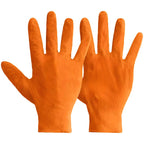 Mercator Ideall Grip+ Orange Nitrile Gloves (Size 11, XXL) (50 Pieces)
