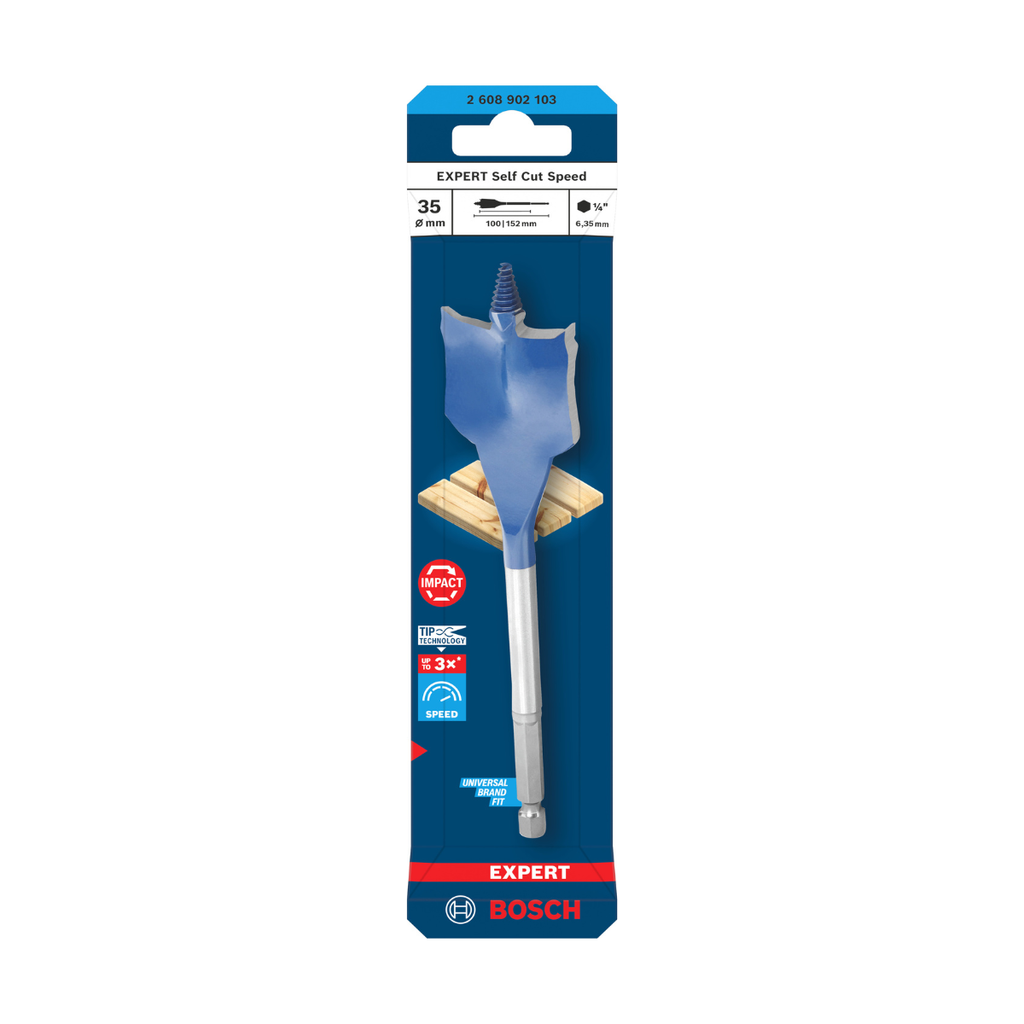 Bosch 2608902087 EXPERT Self Cut Speed Spade Bit 35 x 152mm