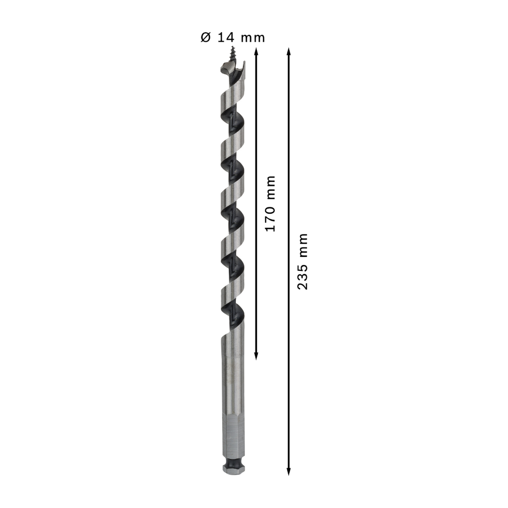 Bosch 2608597628 PRO Wood Auger Bit 14 x 170 x 235mm