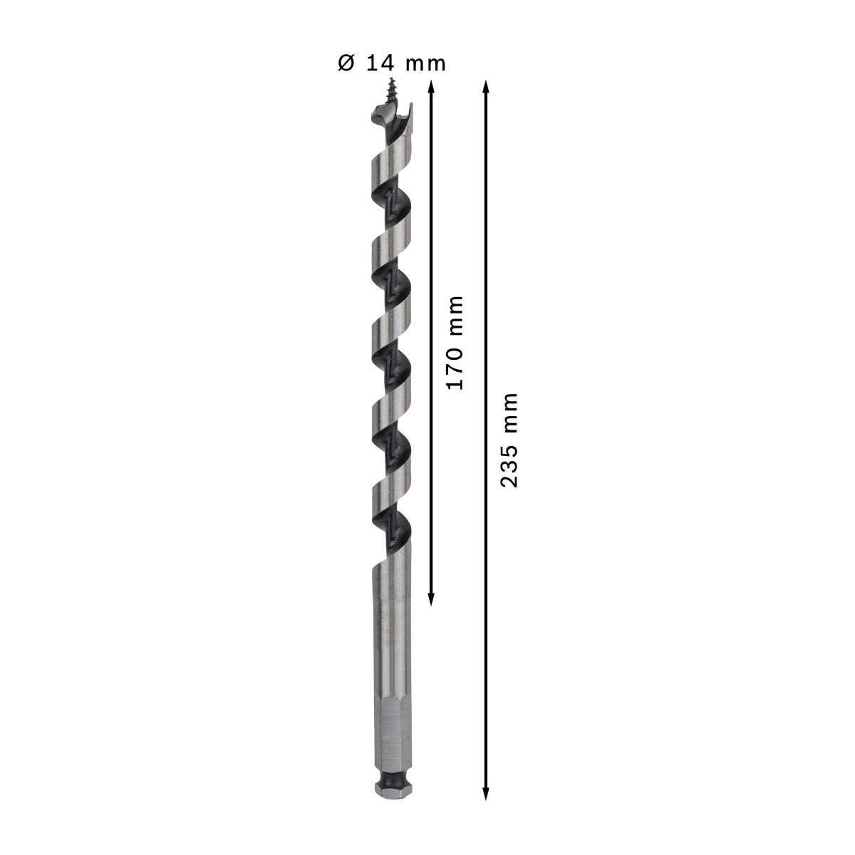 Bosch 2608597628 PRO Wood Auger Bit 14 x 170 x 235mm
