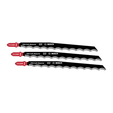 Bosch T313AW PRO Soft Material Jigsaw Blades 152mm (3 Pack)