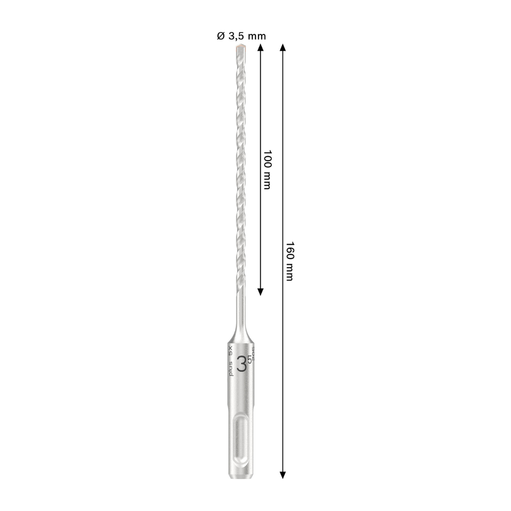 Bosch 2608707229 SDS Plus-5X Hammer Drill Bit 3.5 x 100 x 160mm