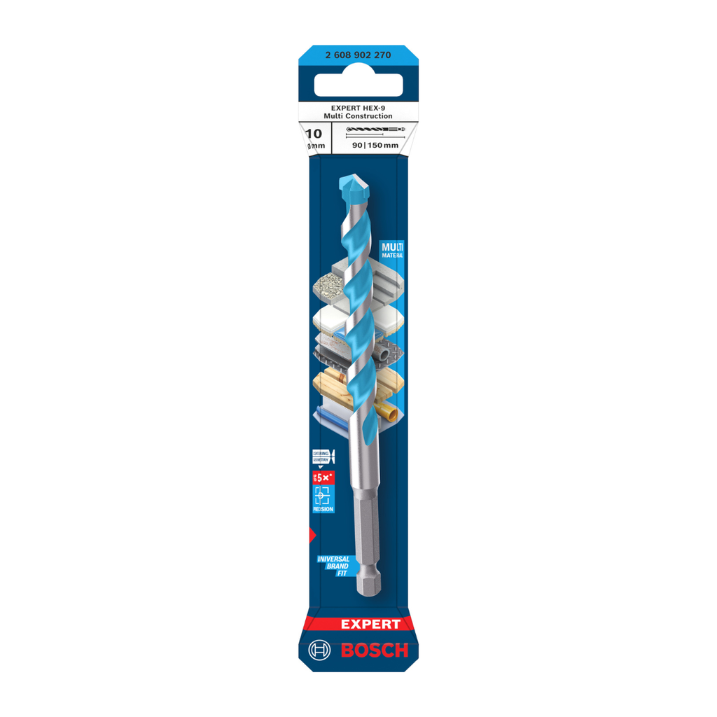 Bosch 2608902258 EXPERT HEX-9 Multi Construction Drill Bit 10 x 90 x 150mm