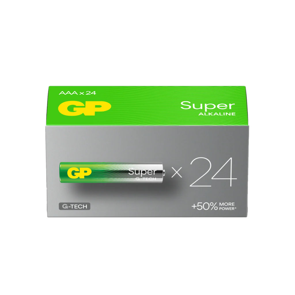 GP Super Alkaline AAA Batteries (Box of 24)