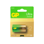 GP Ultra Alkaline D Batteries (Box of 2)