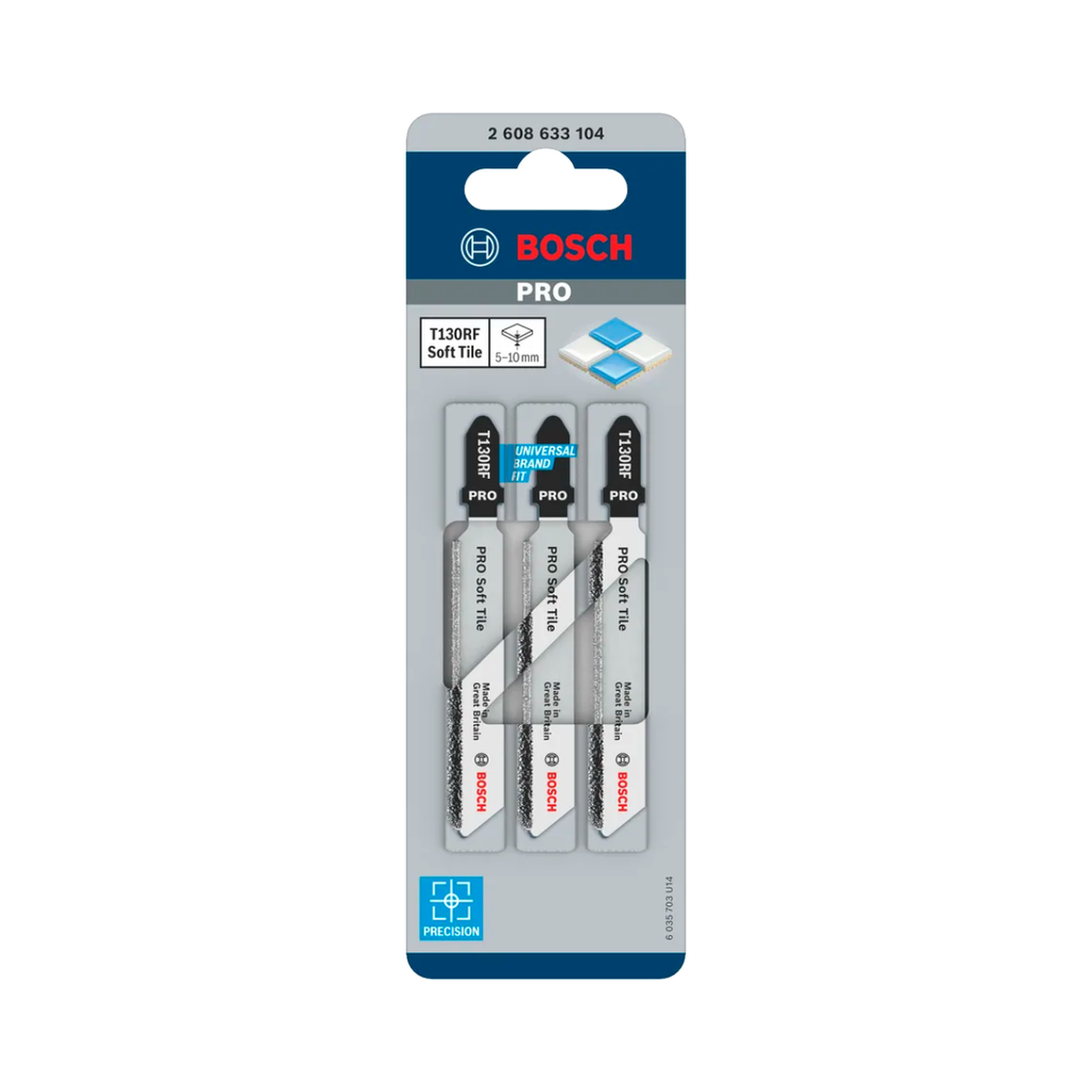 Bosch T130RF PRO Soft Tile Jigsaw Blades (3 Pack)