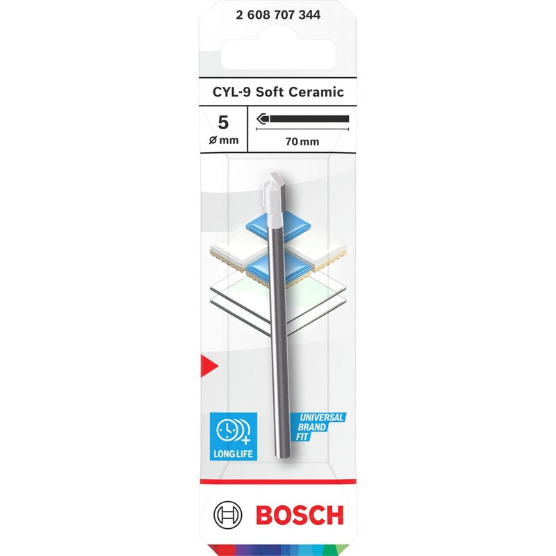 Bosch 2608707344 CYL-9 SoftCeramic Tile Drill Bit 5 x 70mm