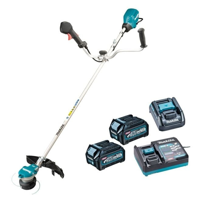 Makita UR002GD201 40VMax XGT Brushless Brush Cutter (2 x 2.5Ah Batteries)