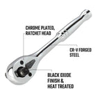 Workpro WP271014 3-In-1 Ratchet Handle (1/4", 3/8" & 1/2")